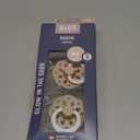 BIBS Boheme Glow in The Dark Soother 2-Pack. BPA Free. Round Latex, Size 2 (6-18 Months), Blush Glow/Vanilla Glow