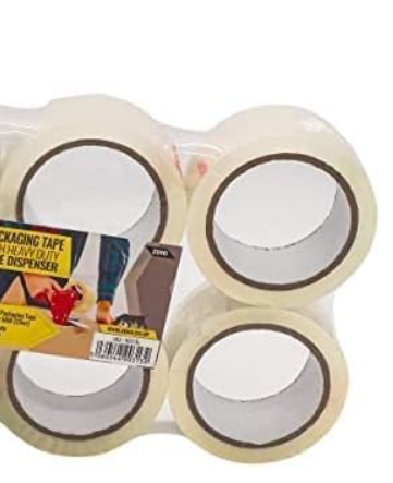 Zuvo Heavy Duty Tape Dispenser with 4 Clear Packaging Tapes - 48cm X 66m 