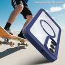 for Samsung Galaxy A16 5G Case, [Transparent & Holster Series] Belt Clip Full Body Shockproof Protective Cell Phone Cover with 2 Pack Tempered Glass Screen Protector (Blue/Clear)