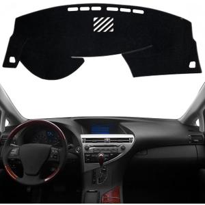 KEYOOG Dashboard Cover Dash Mat Fit for 2015-2010 Le-xus RX, RX270 RX350 RX450h (for Left Hand Drive),Car Dash Board Mat Anti-Glare Carpet,Non-Slip Pad Sunshield Protector (Black)