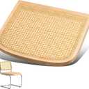 Yerliker 1 Pack Cane Chair Replacement, Natural Chair Replacement Cane Seat for Home Office, Ash Wood and Rattan (Yellow)