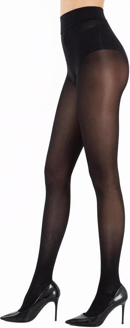 Sheer Tights for Women Shiny Pantyhose Oil Silk High Waist Tights Rip Resistant Tights Stockings (L)