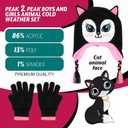 PEAK 2 PEAK Girls Knitted Animal Beanie Winter Hat & Glove Set  Warm Cold-Weather Accessories for Ages 49