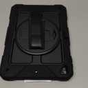 BMOUO Case for iPad 6th/5th Generation Case (9.7 inch, 2018/2017), 360°Rotating Stand, Hand/Shoulder Strap Shockproof iPad 9.7” Case for iPad Air 2, Black