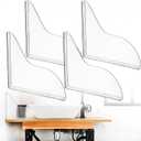 4 Pack Bathtub Splash Guard, Removable Shower Water Guard Kit, Acrylic Waterproof Self-Adhesive Bath Tub Corner Guard to Prevent Water from Splashing Out, Bathtub Accessories