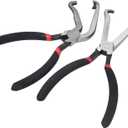 2Pcs Electrical Disconnect Pliers for Cars, Electrical Connector Removal Pliers Automotive Fuel Line Disconnect Repair Tool Set for Fuel Injectors, Sensors (Black)