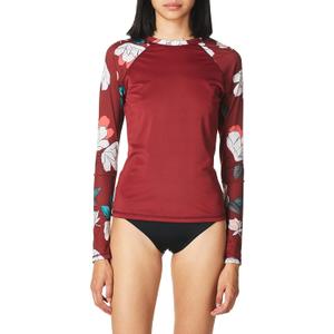Kanu Surf Women's Keri Long-Sleeve UPF 50 Rashguard (Darren Maroon 
 Small
)