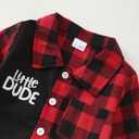 NZRVAWS Toddler Baby Boy Clothes Infant Plaid Pocket Shirt Denim Ripped Jean Pants Outfits Set 6-24 Months 2-5T (Red Block Plaid)
