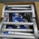 Sliding Shower Chair with Arms and Back, 500lbs Tub Transfer Benches with Non Slip Aluminum Body and Suction Cups Adjustable Height Bath Seats for Seniros Elderly Disabled or Bariatric Adults