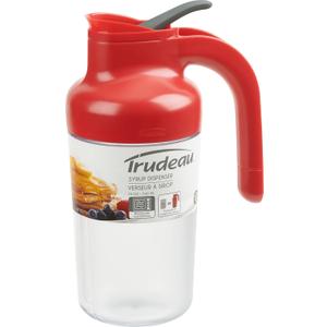 Trudeau Syrup Dispenser, 19oz, Red