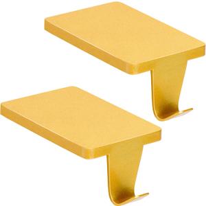 Palonu 4 Pcs Gold Christmas Stocking Holders, Heavy Duty Mantle Hangers Cast Iron Hanging Hooks with Non-Slip Pad,Christmas Ornaments Xmas Holiday Decoration Shelf Window Fireplace Mantel Dcor