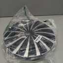 HEALLILY Premium Quality 12 Black Silver Hubcaps/Wheel Covers fits One-Piece Heavy Duty Construction Wheel Rim Cover