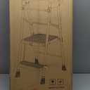 HBTower Kids 2 Steps Step Stool, Toddler Tower for Kitchen Counter Learning, Toddler Kitchen Stool Helper with Anti-Drop Safty Railing Kids Standing Folding Stepper (Gray)