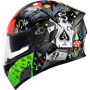KYPARA Motorcycle Dual Visor Flip up Modular Full Face Helmet with DOT Certification of Impressionism (Medium)