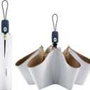 Color Coated Sun Umbrella UV Protection Compact Folding Windproof Parasols Travel Auto Open Close Shade Blocking UV