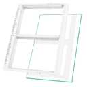 UPGRADED 240364787 Refrigerator Crisper Drawer Cover with 240350608 Crisper Glass Replacement Compatible with Frigidaire kenmore Refrigerator Drawer Replacement, Fridge Crisper Pan Drawer Cover