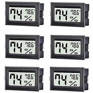 TASOGEN 6 Pack Mini Digital Thermometer Hygrometer,Indoor Temperature and Humidity Gauge Meter Monitor Fahrenheit (℉) for Home,Greenhouse,Jars TASOGEN 6 Pack Mini Digital Thermometer Hygrometer,Indoor Temperature and Humidity Gauge Meter Monitor Fahrenheit (℉) for Home,Greenhouse,Jars