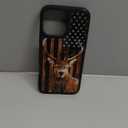 ZHUXUXITT Compatible with iPhone 16 Max Case,Classic Wood Grain Deer Flag Case for iPhone 16 Pro Max Design for Men Boys [Anti-Scratch] Non-Slip+Shockproof Rugged TPU Protective Case