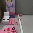 Kids Stand Karaoke Machine Toys for 3 4 5 6 7 8 Year Old Girls Gift, Kid Rechargeable Microphone Toddler Birthday Gift Singing Toy for Girl Ages 3-5 4-6, Portable Bluetooth Speaker with 2 Mics