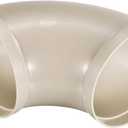PATIKIL 8" ID Elbow Duct Pipe Connector, Ventilation Tube Hose Fire-Resistant Adapter for DIY Home Factory Industrial Vent Systems