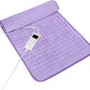 Heating Pad for Period Cramps, Heating Pad for Back/Neck/Shoulder Muscle Pain, 6 Heating & 4 Timer Settings, Auto Shut Off, Dry/Moist Heat & Machine Washable, Birthday Christmas Gifts for Women Mom (12 x 24'', Light Purple)