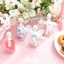 Cunhill 18 Pcs Mini Champagne Bottles Container Bulk Plastic Small Champagne Candy Bottles DIY Favor Mini Candy Jars Wedding Favors for Wedding Bridal Baby Shower Birthday (Clear and Silver)