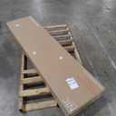 NTC Ruby Wooden Bed Frame with Headboard and Natural Rattan, Solid Oak Foundation with Silent Slats, 1000 Lb Capacity, Effortless Assembly, King - Teak Look