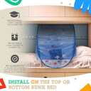 Under The Sea Bed Tent for Kids - Magical Dream Tents with Educational Bedroom Decor - Top Bunk Beds Canopy Privacy Pop Up Sleep Pod for Girls and Boys Indoor Fort - Twin Size Mattress