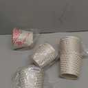 Aspen Creative 51017-6, Empire Clip-On Chandelier Lamp Shade, White & Beige, 3" Top X 4" Bottom X 4" Slant Height, Set of 6