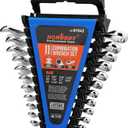 HORUSDY 11-Piece Sae Wrench Set | Combination Wrench Set with Organizer | 12 Point | 1/4" - 3/4" | Chrome Vanadium Steel