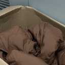 Bedding Duvet Cover Set 100% Washed Cotton Linen Like Textured Breathable Durable Soft Comfy (Solid Cocoa Brown, Queen 90"x90")
