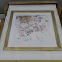ArtbyHannah Gallery Wall Frame Set, 8 Pack Picture Frames Collage Wall Decor with Neutral Pampas Grass Art for Living Room, Assorted Size Including 11"x14", 8"x10", 5"x7" (Gold Frame) (Large)