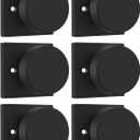 Haidms Matte Black Dummy Door Knobs, Heavy Duty Half No-Turning Dummy Knob for Closet Doors, Zinc-Alloy Single-Sided Door Locks (6 Pieces/3 Pairs)