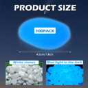 Landical 100 Pcs Large Glow in The Dark Rocks Pebbles Outdoor Fish Tank Rocks Aquarium Gravel Luminous Stones for Walkway Succulent Plant Halloween Decor (White,1.8 Inch)
