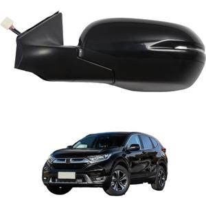 Side Mirror Car Door Mirror Fits for HONDA CRV 2017-2022 Left Driver Side | Power Adjustable Glass |Signal |Heated |Blind Sport Monitor | Paint to Match |HO1320318 | BLACK (LH)