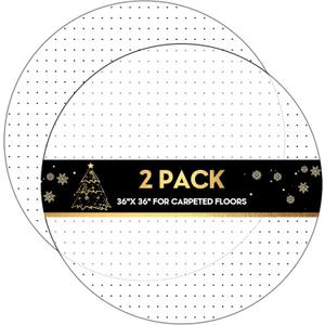 Office Chair Mat for Carpets, 2 Pack 36" 36" Round Computer Chair Mat with Studs for Rolling Chair, Desk Floor Mat for Home and Office Carpet, Protects Floor Mats for Low Pile Carpeted Floors