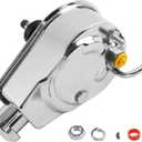 Power Steering Pump, Saginaw P Series 5/8" Keyway, Compatible with GM Vehicles (Chevrolet, GMC, Buick, Oldsmobile, Pontiac), SBC 350, Chrome Finish