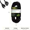 Go Green Power Inc. (GG-13800BK) 14/3 SJTW Outdoor Extension Cord, Black, 100 ft