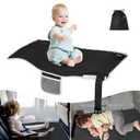 FOTN Toddler Airplane Bed, Kids Seat Extender Travel Bed, Safe Baby Plane Essentials, Portable Long Trip Flyaway Kid Seats Footrest, Air Flight Must Have for Infant Sleeping & Rest (Black)