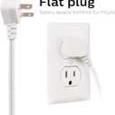 Philips Extension Cord, 15 Ft, 3-Outlet Flat Plug Extension Cord, Flat Extension Cord with Multiple Outlets, 2 Prong Extension Cord, Safety Slide Long Extension Cord, 1 Pack, White, SPS1032WE/27