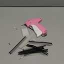 Handheld Stitch Tag Gun for Clothes, Quick Clothing Fixer, Tagging, Sewing Kit Includes 6 Needle, 1000 Black Fasteners & 1000 White Fasteners, Pink