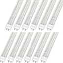 12 Pack 4FT T8 LED Tube Lights, 36W 4860LM 5000K Daylight, Ballast Bypass Direct Wire (Ballast-Free), for Garage, Warehouse, Office & Shop Lighting