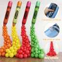 Realspring 345 Pcs Back to School Party Decoration Inflatable Art Paint Crayons Rainbow Balloons Photo Backdrop Kindergarten Preschool DIY Kit for School Classroom Birthday Supplie, 5 inches, 10 inches