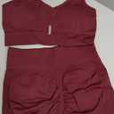 Womens Workout Sets 2 Piece Halter Sports Bra Scrunch Butt Shorts
 - XL