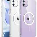 FNTCASE for iPhone 11 Case Clear: Magnetic Phone Cases Compatible with Magsafe Slim Anti Yellowing Rugged Shockproof Protective Transparent Cell Cover (A-Clear)