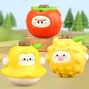 PINU Fruits Spinning Tops Battle Toy Series - Interactive Learning Gift for Kids & Parents - Toddler-Friendly Activity - Birthday Party Favourite