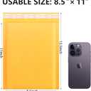 Kraft Bubble Mailers 8.5x11inch 25Pack Yellow Self-Seal Padded Envelopes Bubble Opaque Padded Mailers Shipping Bags for Small Businesses to Package and Mail Jewelry, Electronic Products