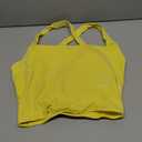 romansong Strappy Yoga Sports Bras for Women Padded Criss-Cross Back Tank Tops (Medium, Bright Yellow)