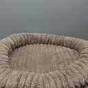 ChiXnuggle Orthopedic Dog Bed for Medium Dogs, Waterproof Faux Rabbit Fur Dog Couch with Egg Crate Foam Support and Washable Removable Cover, Bolster Pet Sofa with Non-Slip Bottom, 30x24x7, Taupe