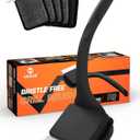 MEKER Grill Brush Bristle Free, Grill Cleaner Brush with 5 BBQ Replacement Head for Cast Iron, Stainless Steel Grates, Safe Grill Scraper Outdoor BBQ Grill, Black